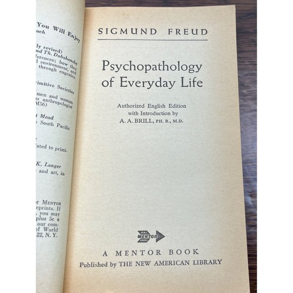 Psychopathology Of Everyday Life by Sigmund Freud 3rd Printing 1953 AA Brill M67 - Picture 5 of 9